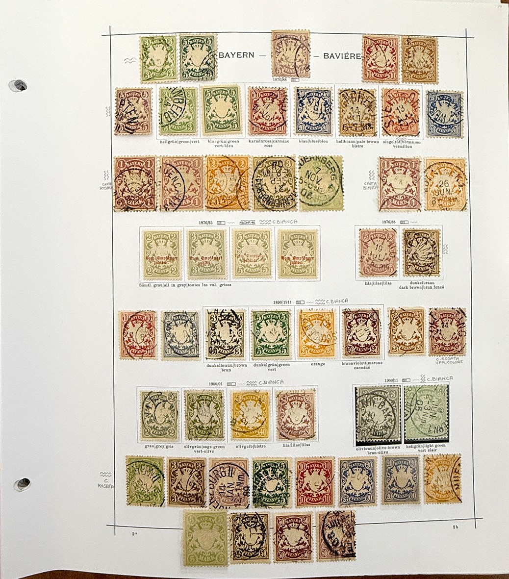 Collezione di francobolli tedeschi antichi, 1849-1912, nuovi e usati