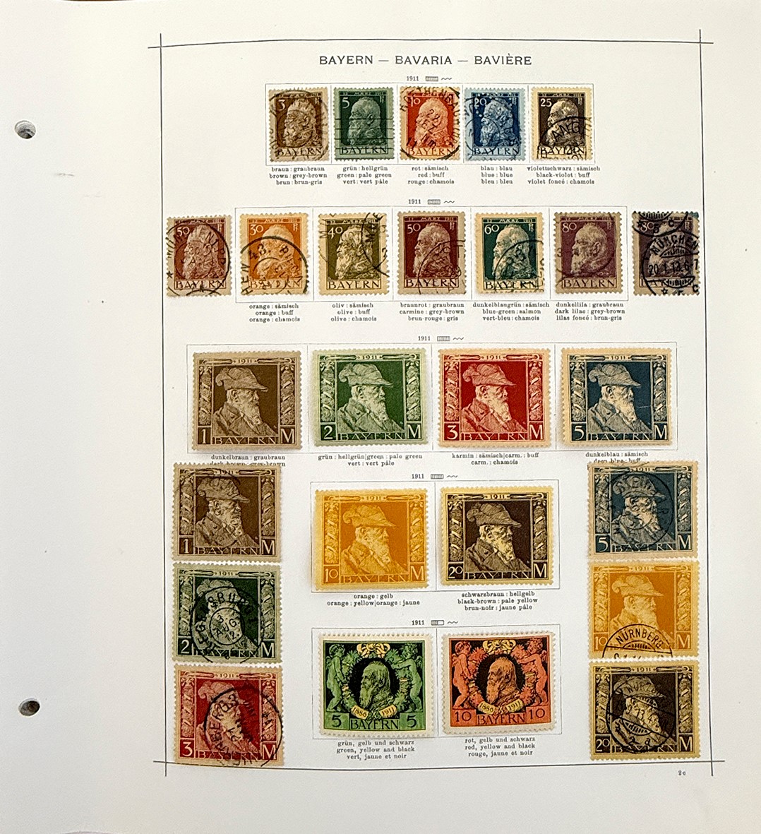 Collezione di francobolli tedeschi antichi, 1849-1912, nuovi e usati