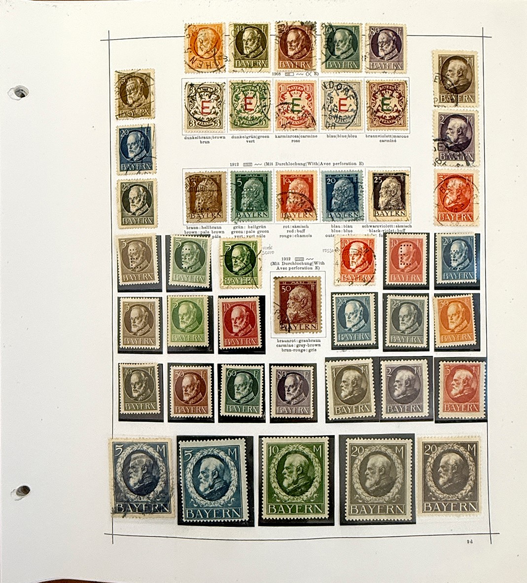 Collezione di francobolli tedeschi antichi, 1849-1912, nuovi e usati