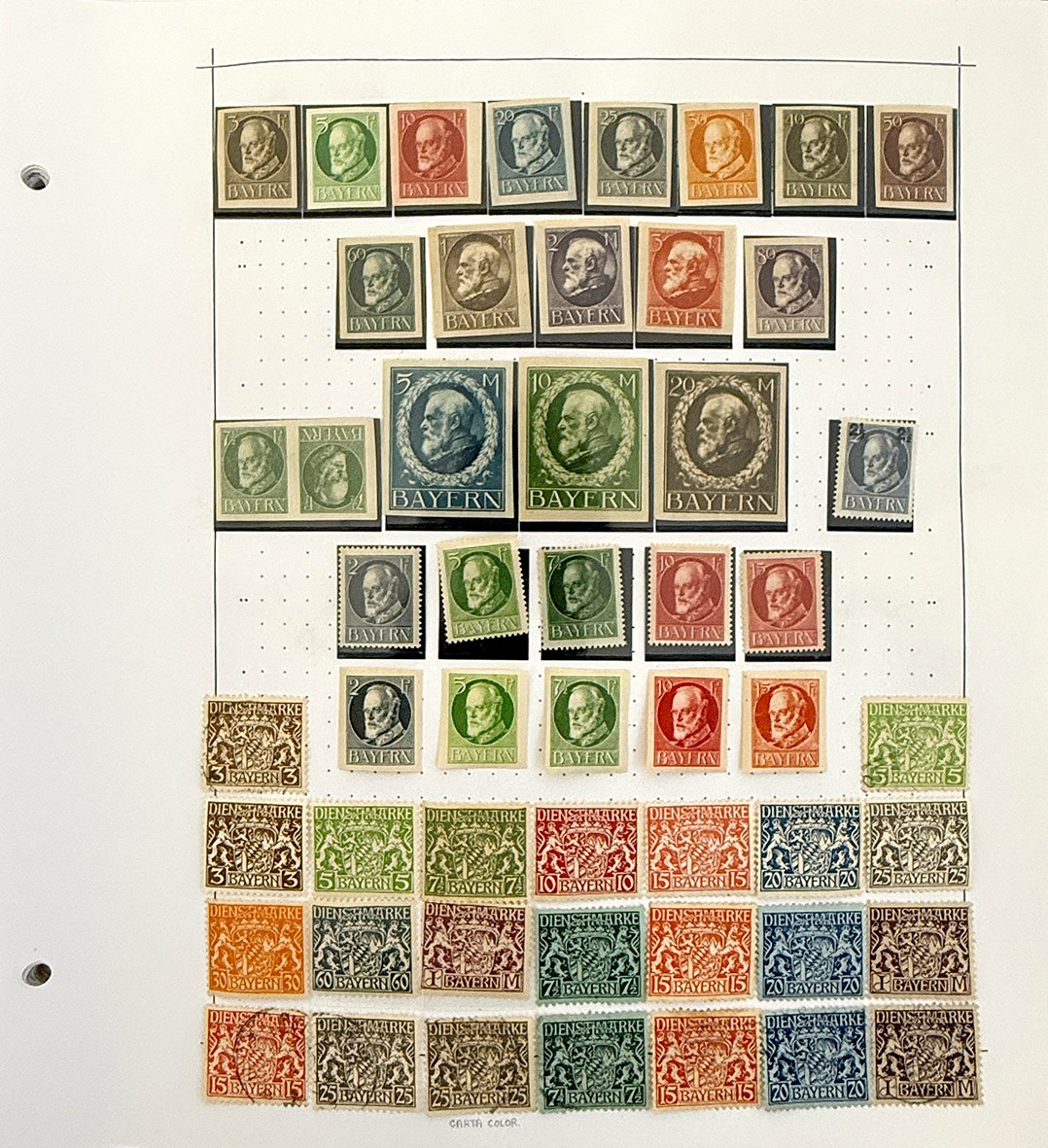 Collezione di francobolli tedeschi antichi, 1849-1912, nuovi e usati