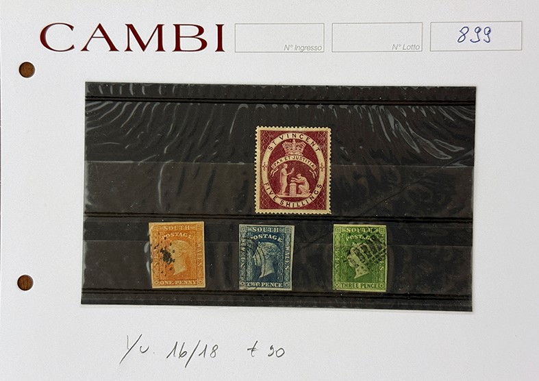 Francobolli delle Colonie Britanniche, 1851-1920 - Insieme di francobolli nuovi e usati su carton...