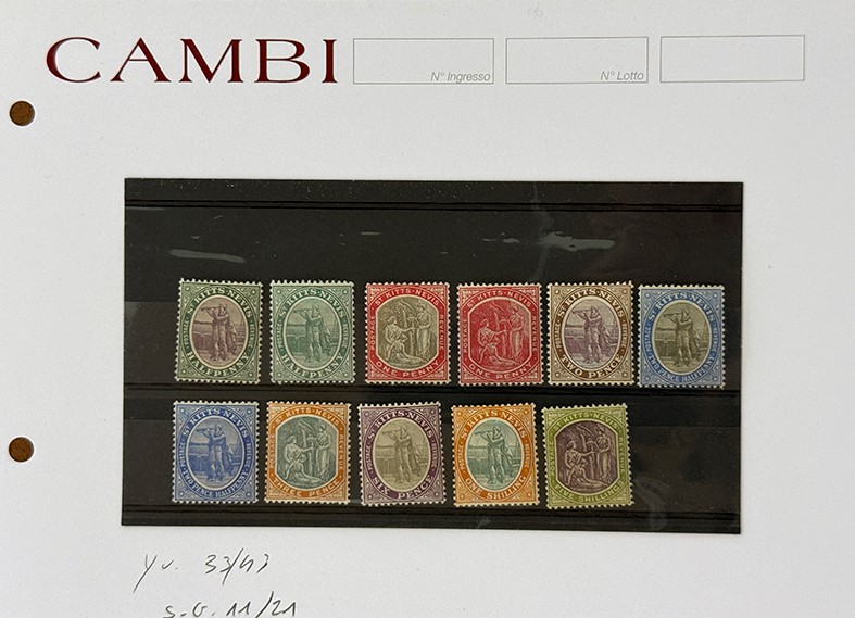Francobolli delle Colonie Britanniche, 1851-1920 - Insieme di francobolli nuovi e usati su carton...