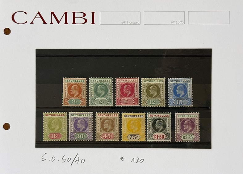 Francobolli delle Colonie Britanniche, 1851-1920 - Insieme di francobolli nuovi e usati su carton...