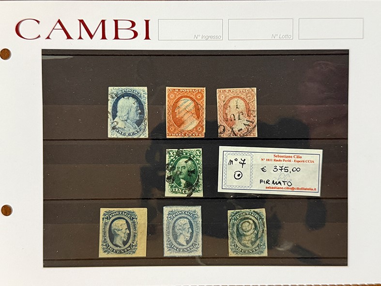 Collezione di francobolli, 1850/1920 - Insieme di cartonicini con esemplari nuovi e usati