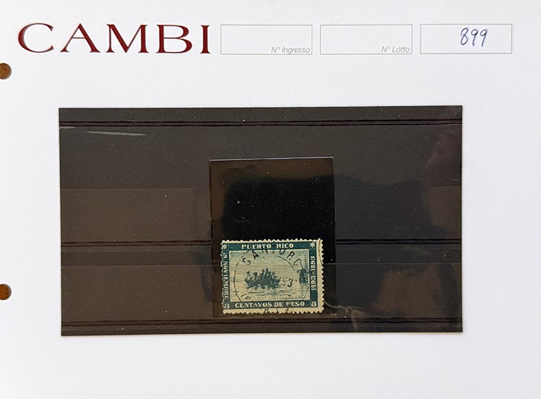 Collezione di francobolli, 1850/1920 - Insieme di cartonicini con esemplari nuovi e usati