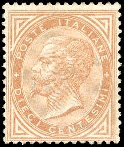 1863 - 10 cent. De La Rue, tiratura di Londra (L17), discreta centratura, nuovo, gomma originale integra, perfetto. Molto fresco. Cert. Avanzo.