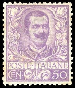 1901 - 50 cent. Floreale (76), ben centrato, nuovo, gomma originale integra, perfetto. Cert. Oro Raybaudi.