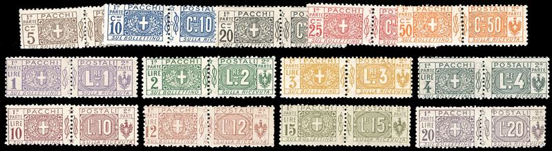 1914/22 - Nodo di Savoia, serie completa (7/19), nuovi, gomma originale integra, perfetti e molto freschi. Cert. Diena.  - Asta Filatelia - Cambi Casa d'Aste