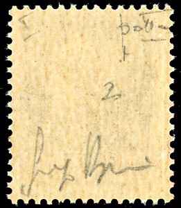 1943, Francobollo da 50 centesimi Imperiale con soprastampa rossa 'Badoglio' (CEI 471A)