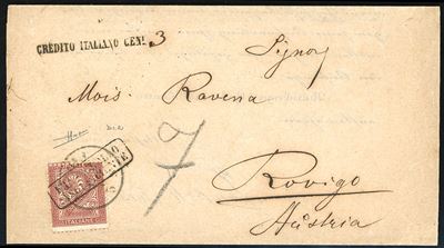 De La Rue, 2 centesimi, tiratura di Londra (L15), circolare del 9 novembre 1864
