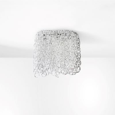 Lampada a plafone mod. Giogali, metallo e vetro di Murano