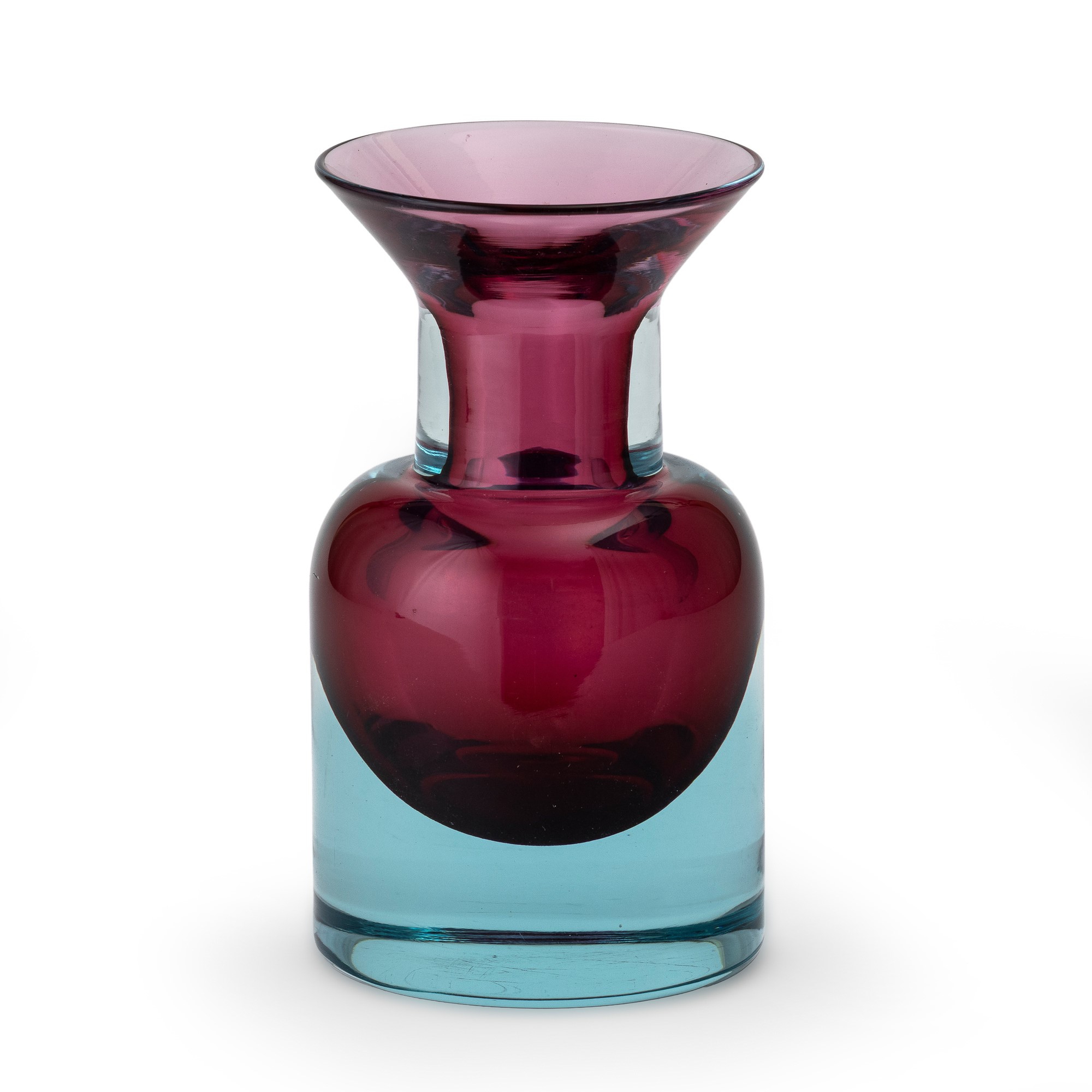 Cenedese, Vaso Murano (circa 1960), vetro sommerso a due colori