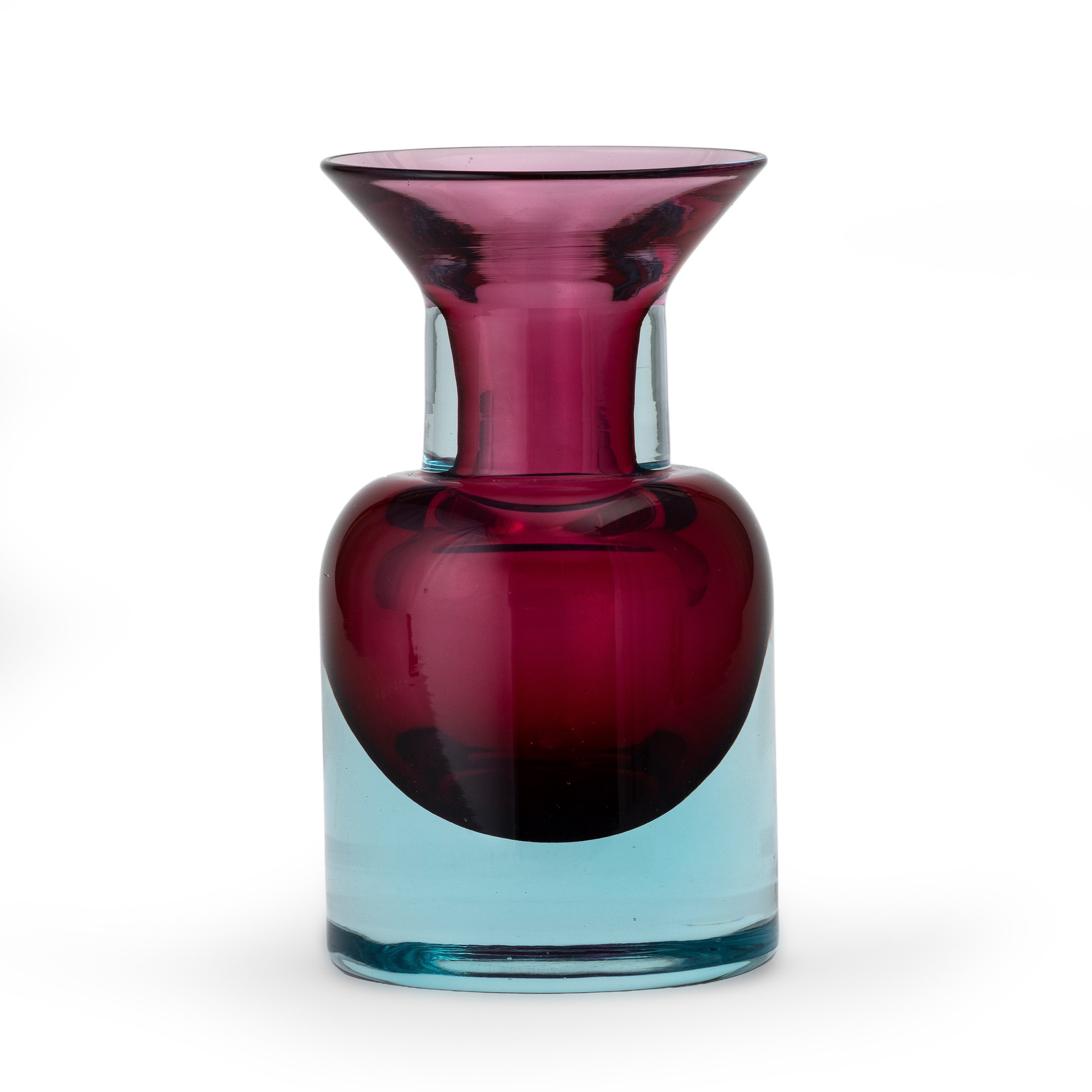 Cenedese, Vaso Murano (circa 1960), vetro sommerso a due colori