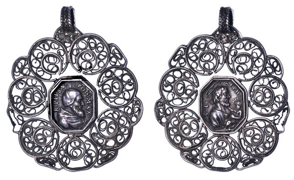 STATO PONTIFICIO. PIO V (Antonio Ghislieri), 1566-1572. Medaglia devozionale in argento.