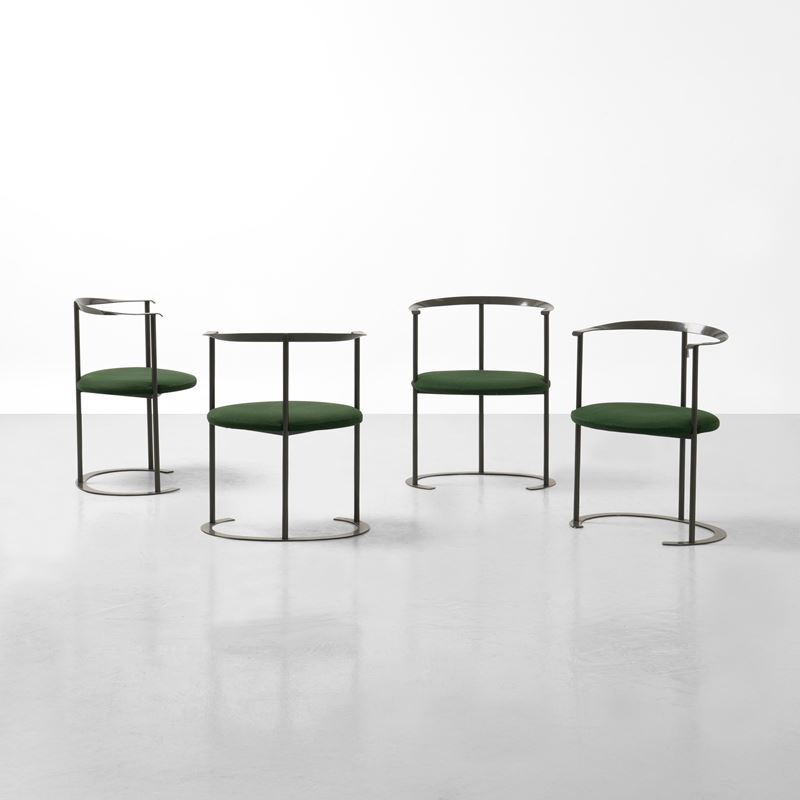 Luigi Caccia Dominioni : Quattro poltroncine mod. P4 Catilina  - Asta Design - Cambi Casa d'Aste