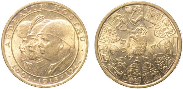 ROMANIA. MICHELE I, 1940-1947. 20 lei 1944. Bucarest. Commemorazione della liberazione nell'ottobre 1944 della Transilvania settentrionale.