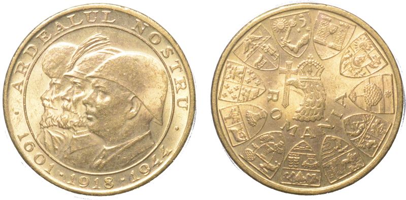 ROMANIA. MICHELE I, 1940-1947. 20 lei 1944. Bucarest. Commemorazione della liberazione nell'ottobre 1944 della Transilvania settentrionale.  - Asta Numismatica Light - Cambi Casa d'Aste