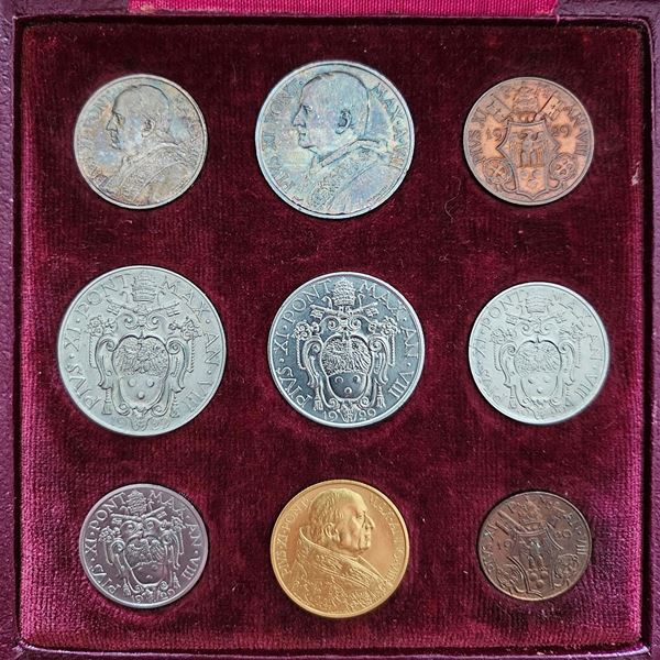CITTA' DEL VATICANO. PIO XI, 1922-1939. Lotto di nove monete.