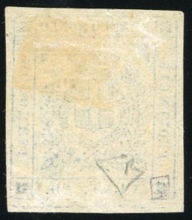 1859, 20 centesimi in ardesia violaceo, gomma originale