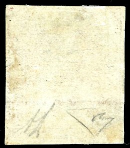 A. Diena, 1851 - 1 Crazia carminio chiaro su grigio