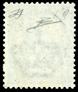 1863, 15 cent. De La Rue (L18), gomma originale integra