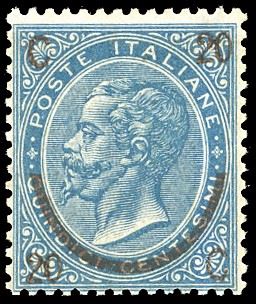 1865 - 20 cent. su 15 cent. Ferro di cavallo, II tipo (24), discreta centratura, nuovo, gomma originale integra, perfetto e molto fresco. Raro. E.Diena, Caffaz, Fiecchi, cert. Oro Raybaudi.