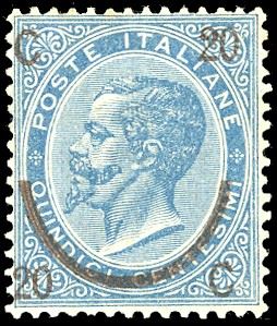 1865 - 20 cent. su 15 cent. Ferro di cavallo, III tipo (25), buona centratura, nuovo, gomma originale integra, perfetto. Molto bello. Raybaudi, cert. Ferrario (cat.Sassone € 2.400/3.500).