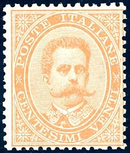 1879 - 20 cent. Umberto I (39), nuovo, gomma originale integra, perfetto, discreta centratura. Molto fresco. A.Diena, Ferrario, cert. G.Bolaffi.  - Asta Filatelia - Cambi Casa d'Aste
