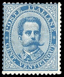 1879 - 25 cent. Umberto I (40), nuovo, gomma originale integra, perfetto e molto fresco. Cert. Diena.