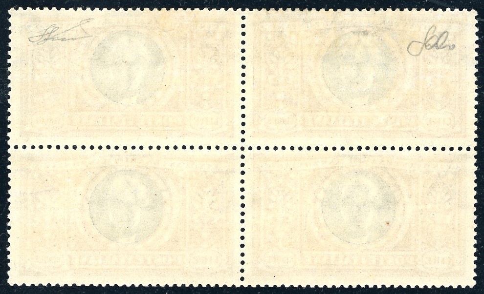 Manzoni, 5 Lire del 1923 - Blocco di quattro esemplari