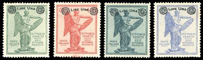 Ferrario, Vittoria soprastampati, serie completa (158/161), nuovi, gomma originale integra
