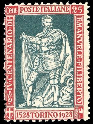 1928 - 25 cent. Emanuele Filiberto, dent. mista 11 x 13 3/4 (227b), nuovo, gomma originale integra, perfetto. G.Oliva, Ferrario.  - Auction Philately - Cambi Casa d'Aste