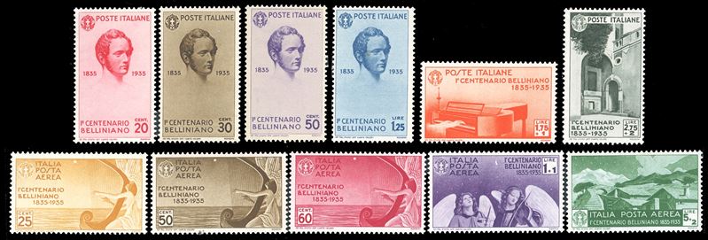 1935 - Bellini, serie completa (388/393+A), gomma originale integra, perfetti. Alti valori Ferrario.  - Auction Philately - Cambi Casa d'Aste