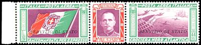 Trittico, Servizio di Stato, 1933 - 5,25 + 44,75 lire, gomma originale integra
