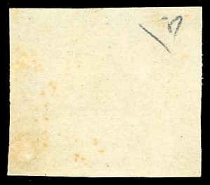 1863, 10 centesimi ocra, francobollo nuovo con gomma integra