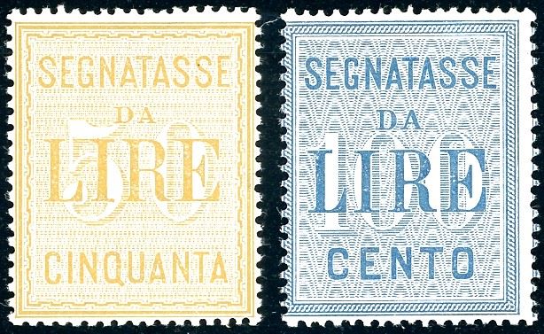 1903 - 50 e 100 lire (31/32), gomma originale integra, perfetti e molto freschi. Ferrario.  - Asta Filatelia - Cambi Casa d'Aste
