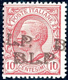 1923 - 10 cent. rosa, doppia soprastampa bruna BLP del III tipo di cui una obliqua e a cavallo (13Bda), nuovo, gomma originale integra, perfetto. Emilio Diena, Raybaudi, cert. Ferrario.  - Asta Filatelia - Cambi Casa d'Aste