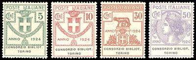 Ferrario, Consorzio Bibliotecario di Torino, Serie completa (30/33), francobolli nuovi con gomma ...