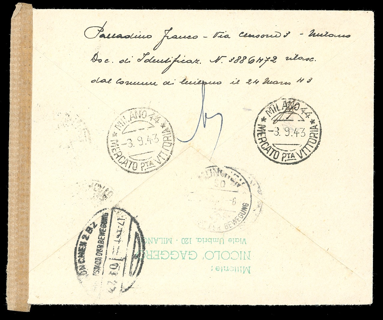 Francobolli Italiani, 25 cent. Imperiale e 25 cent. Esercito Propaganda di Guerra con 2 lire e 2,...