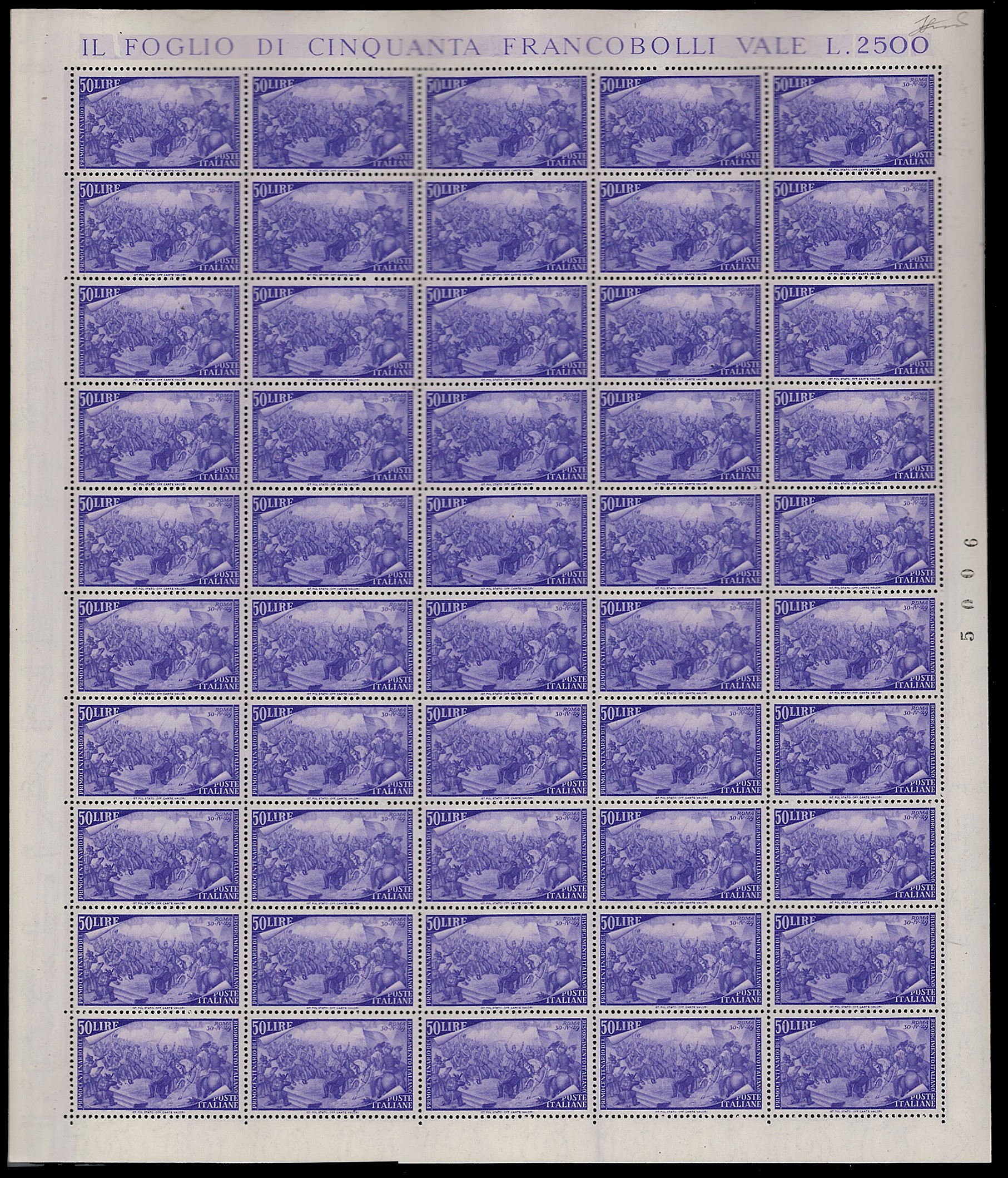 Ferrario, Risorgimento, serie completa (1948) di francobolli