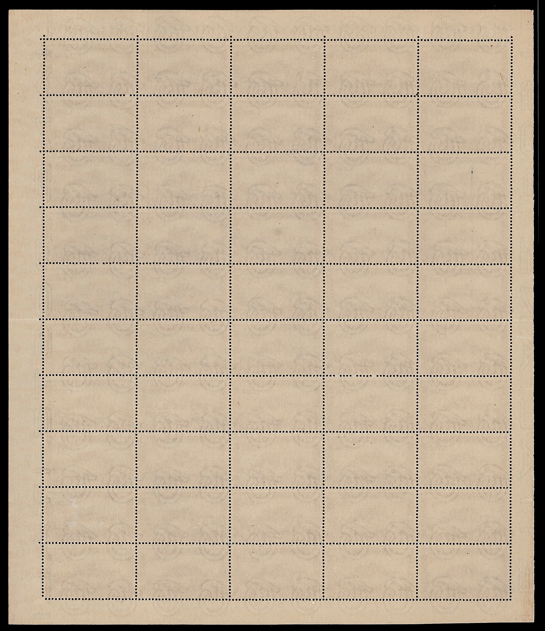 Ferrario, 100 lire Romana (1949), foglio completo di 50 esemplari