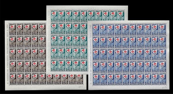 1951 - Ginnici, serie completa (661/663), fogli di 50 esemplari, nuovi, gomma originale integra, perfetti. Ottima qualità. Ferrario.