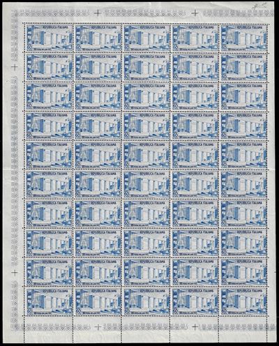 Ferrario, 60 lire Fiera di Milano (1952), foglio completo di 50 esemplari