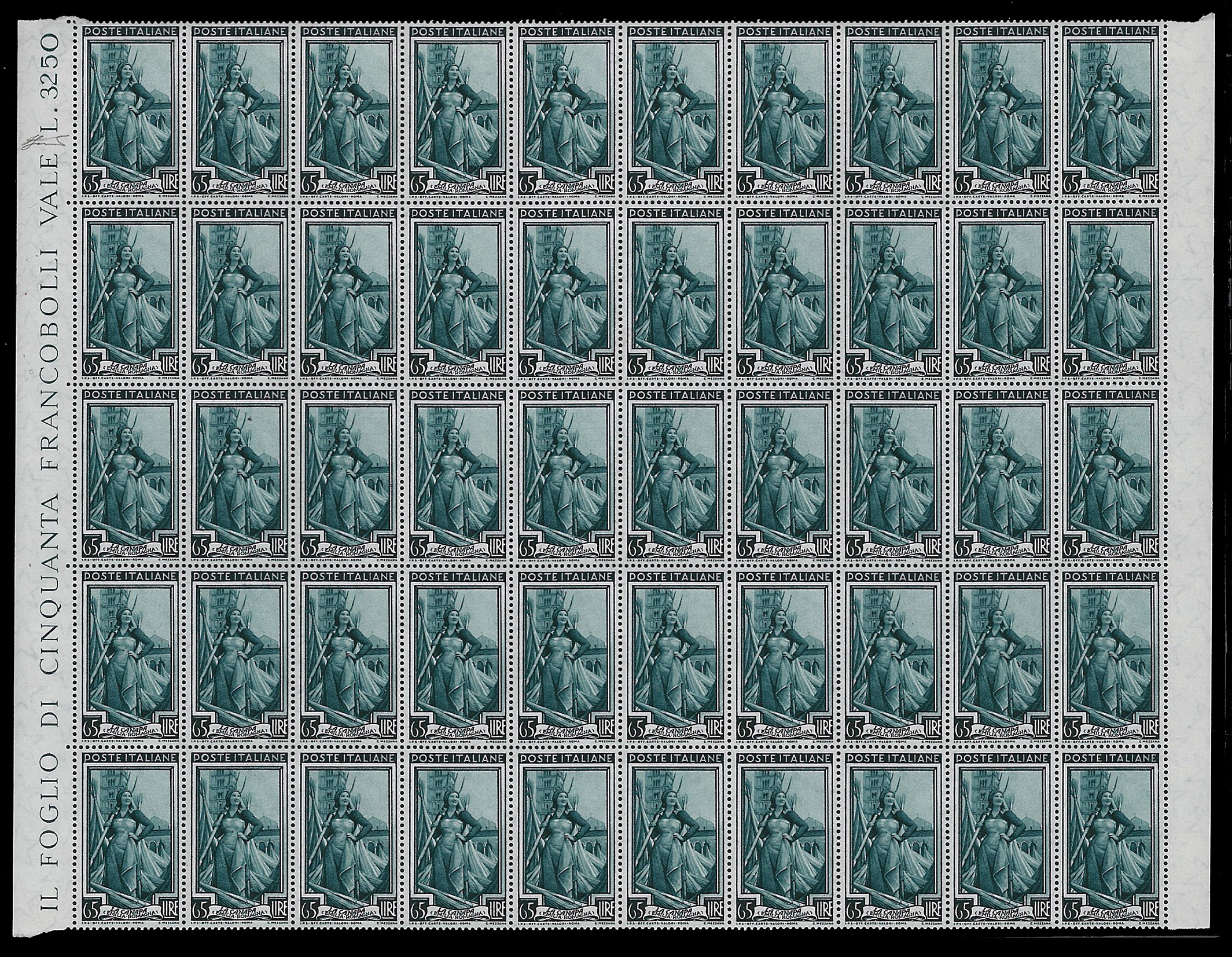 Ferrario, Lavoro, filigrana stelle, serie completa (754/760)
