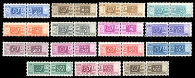 Filigrana ruota, serie completa (66/80) - 1946/51, gomma originale integra