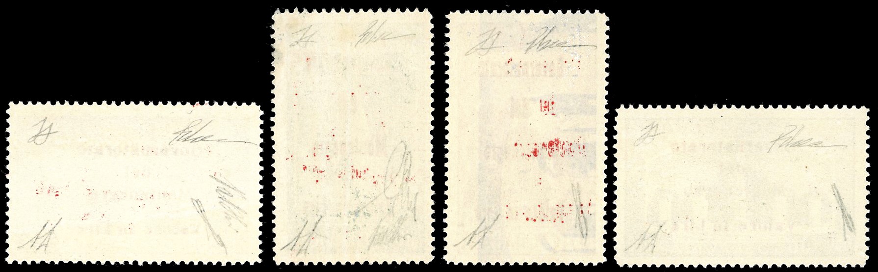 MONTENEGRO, 1942 - Serie completa di francobolli Legionari, soprastampati in rosso (28/31), nuovi