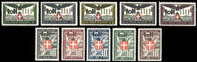 Serie completa di francobolli, 1932 - Ventennale Occupazione, gomma originale integra
