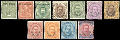 Colonia Eritrea, Prima emissione 1893 con soprastampati