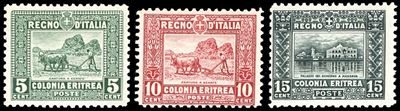 Ferrario, Soggetti africani (1928/29) - Serie completa (129/131), gomma originale integra