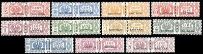 Fascio al centro, Pacchi postali 1927/37, serie completa (22/32), nuovi, gomma originale integra